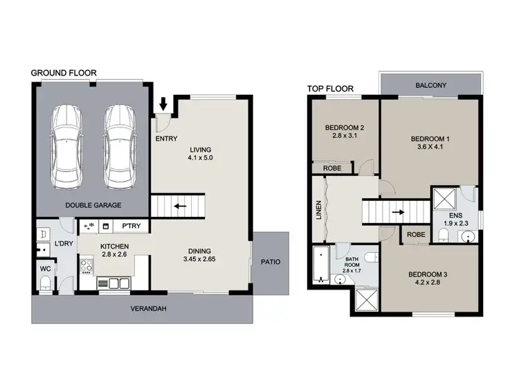 Floorplan of Homely townhouse listing, 5/5 Pacific Court, Kin Kora QLD 4680