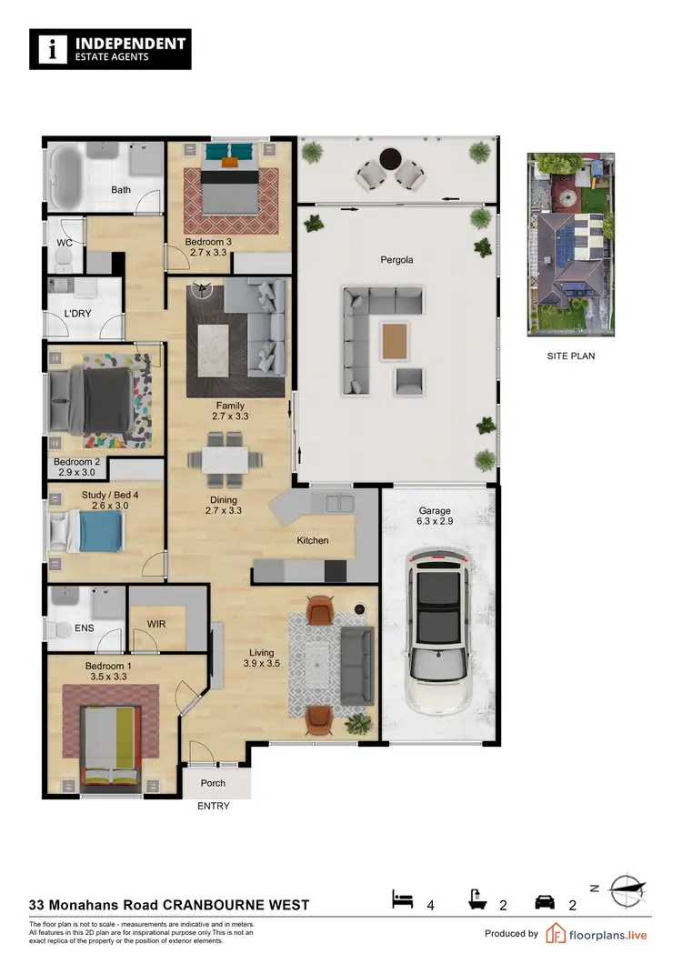 Floorplan of Homely house listing, 33 MONAHANS ROAD, Cranbourne West VIC 3977