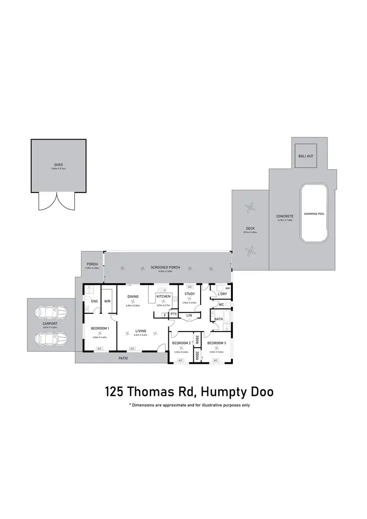 Floorplan of Homely house listing, 125 Thomas Rd, Humpty Doo NT 836