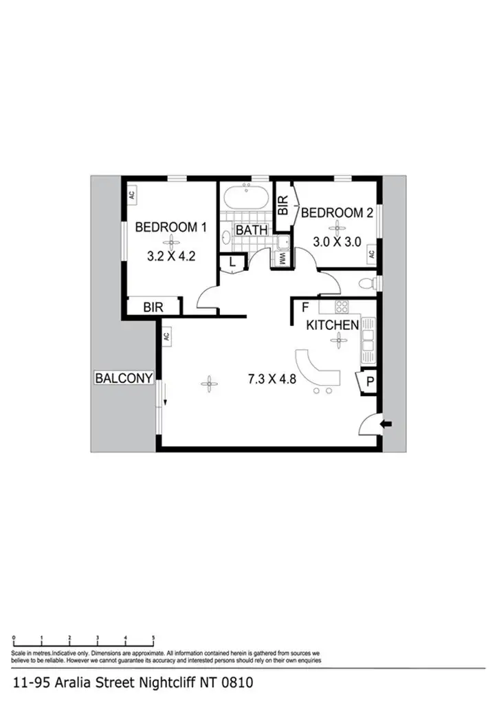 Floorplan of Homely unit listing, 11/95 Aralia St, Rapid Creek NT 810
