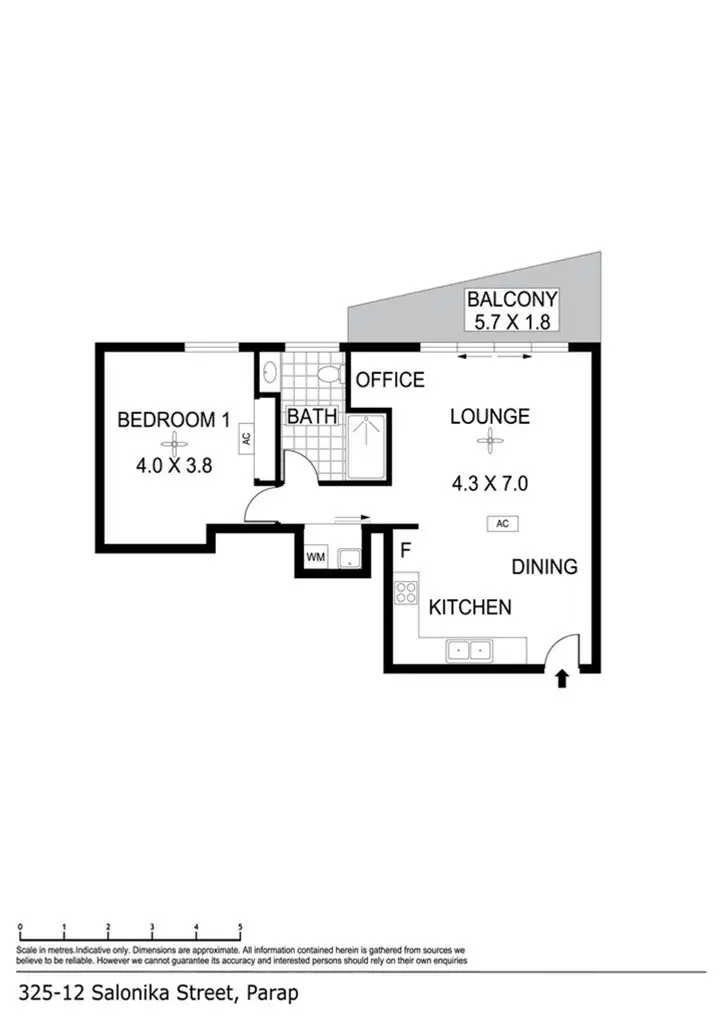Floorplan of Homely apartment listing, 325/12 Salonika St, Parap NT 820