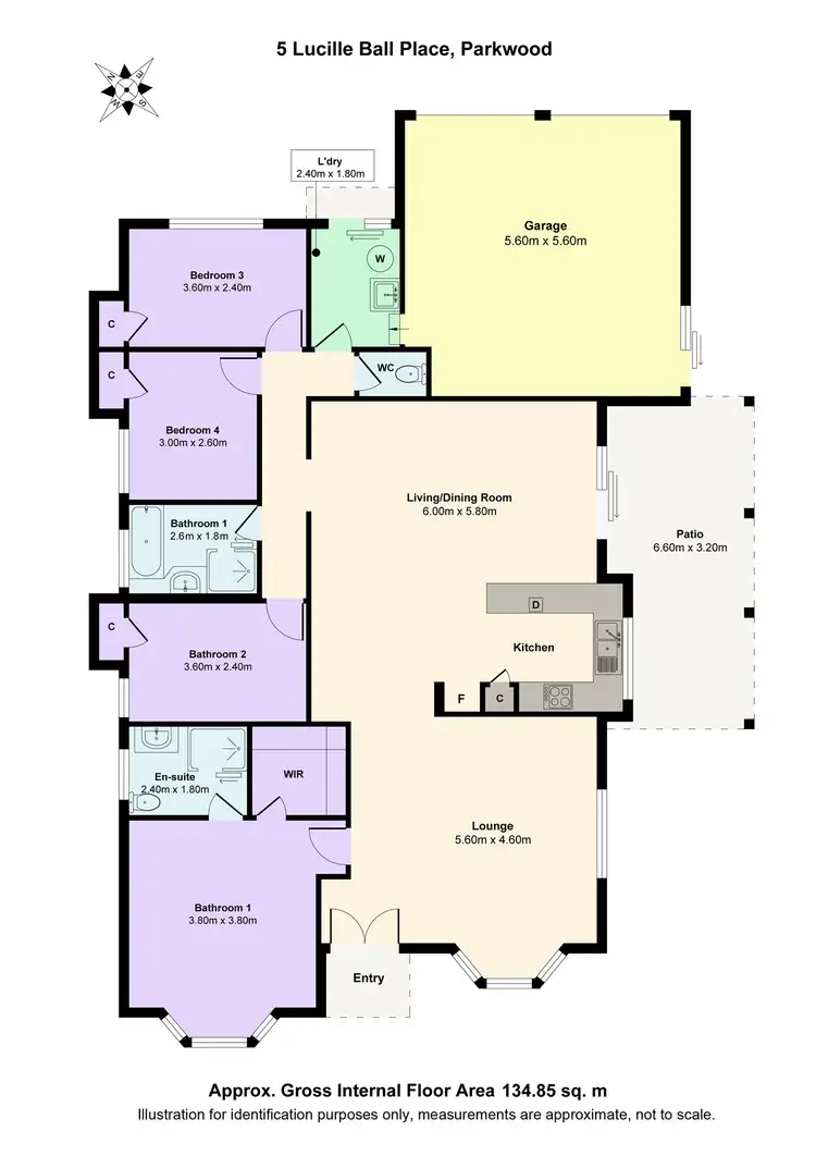 Floorplan of Homely house listing, 5 Lucille Ball Place, Parkwood QLD 4214
