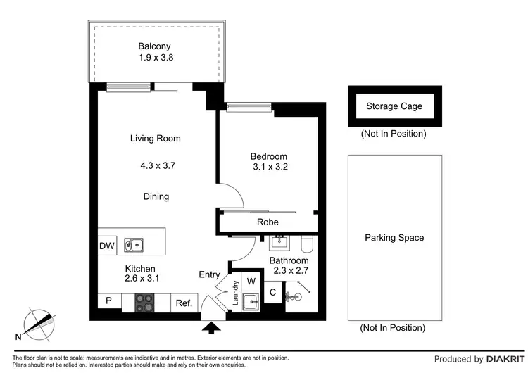 Floorplan of Homely apartment listing, 406/16 Woorayl Street, Carnegie VIC 3163