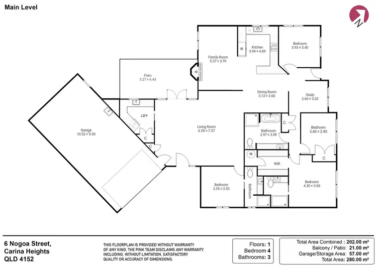 Floorplan of Homely house listing, 6 Nogoa Street, Carina Heights QLD 4152