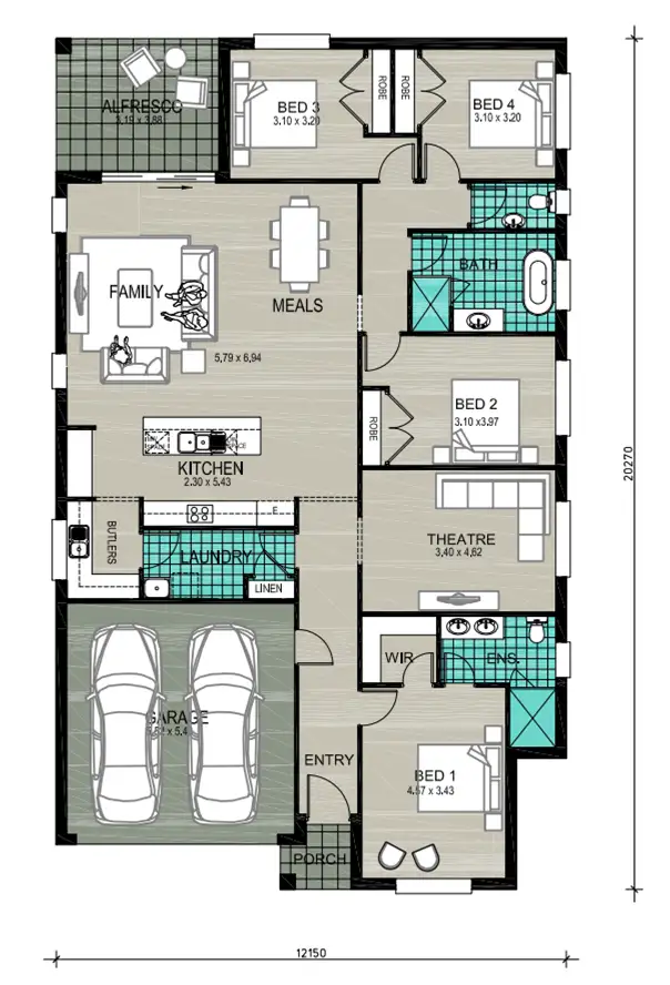 Floorplan of Homely house listing, Lot 8175 Proposed Road, Spring Farm NSW 2570