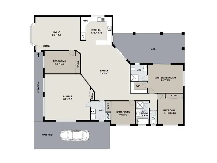 Floorplan of Homely house listing, 10 Lakeside Place, Clinton QLD 4680