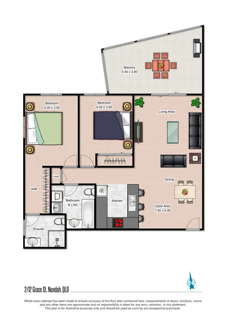 Floorplan of Homely unit listing, 2/12 Grace Street, Nundah QLD 4012