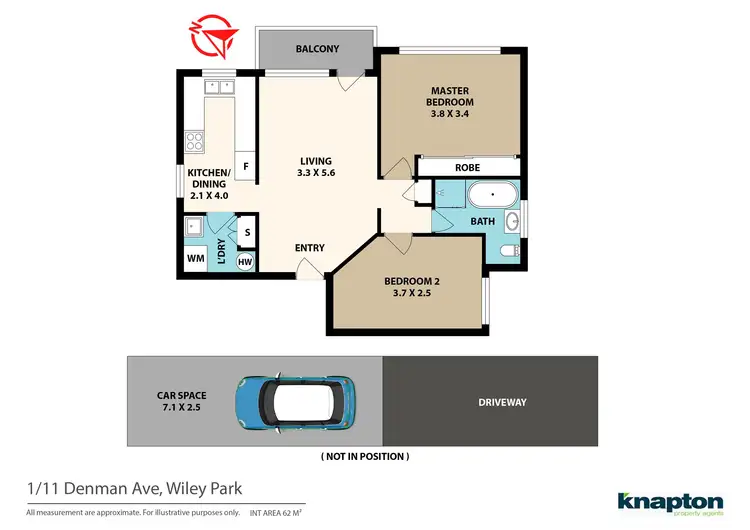Floorplan of Homely unit listing, 1/11 Denman Avenue, Wiley Park NSW 2195