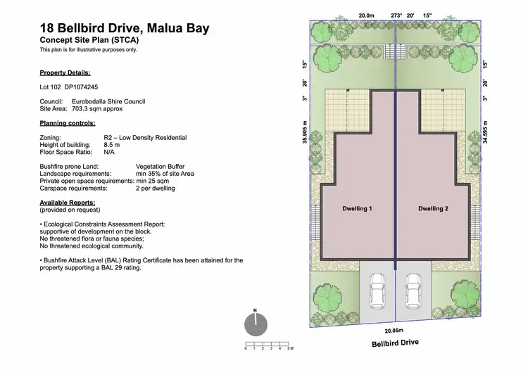 Floorplan of Homely land listing, 18 Bellbird Drive, Malua Bay NSW 2536