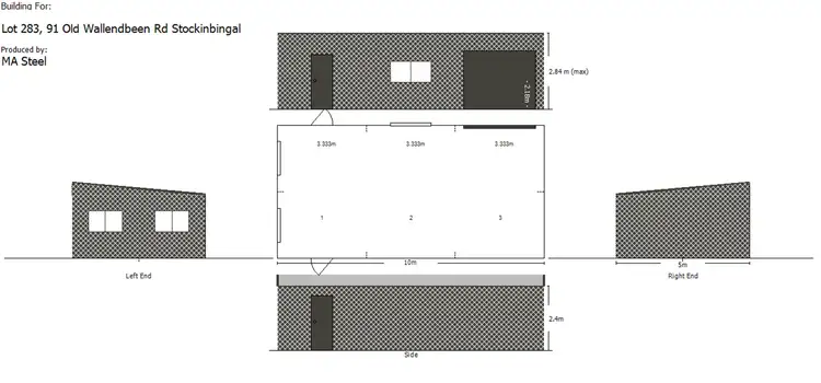 Floorplan of Homely rural property listing, Lot 283/91 Old Wallendbeen Rd, Stockinbingal NSW 2725