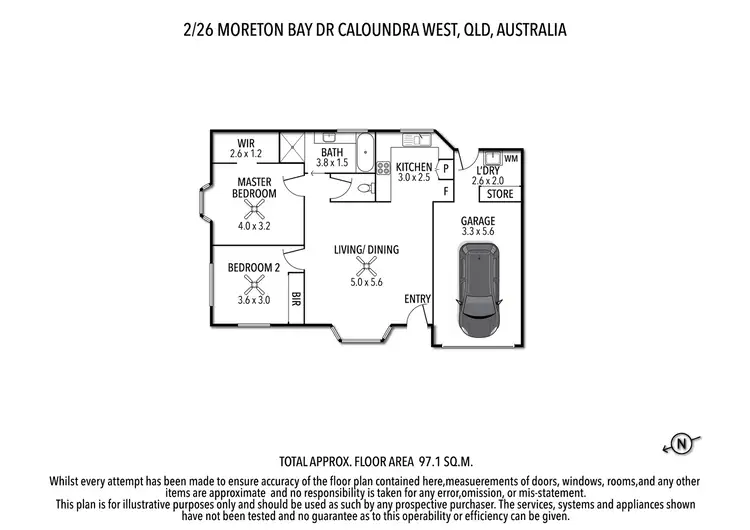 Floorplan of Homely unit listing, 2/26 Moreton Bay Drive, Caloundra West QLD 4551