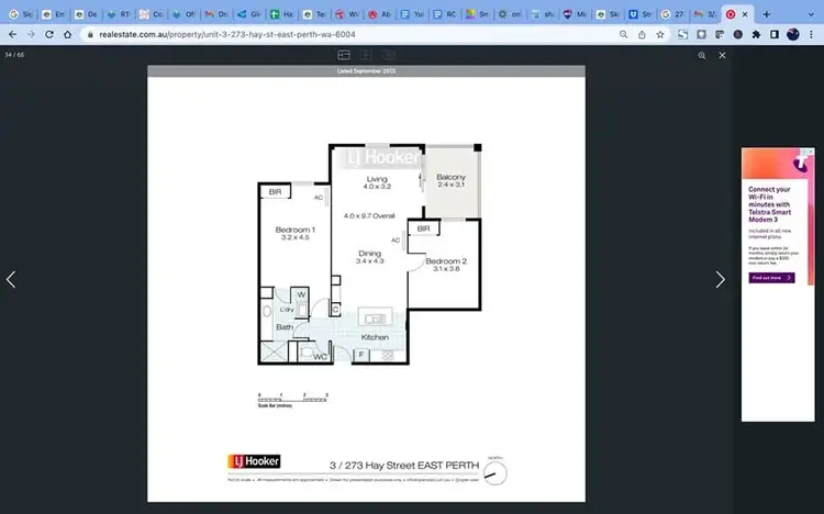 Floorplan of Homely apartment listing, 3/273 HAY STREET, East Perth WA 6004