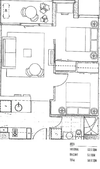Floorplan of Homely apartment listing, 410/33 Mackenzie Street, Melbourne VIC 3000