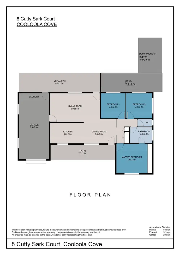 Floorplan of Homely house listing, 8 CUTTY SARK CRT, Cooloola Cove QLD 4580