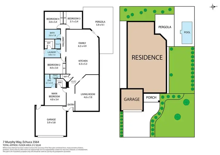 Floorplan of Homely house listing, 7 Murphy Way, Echuca VIC 3564