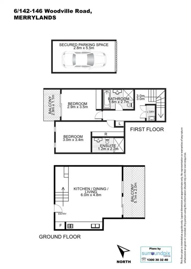 Floorplan of Homely apartment listing, 6/142-146 Woodville Road, Merrylands NSW 2160
