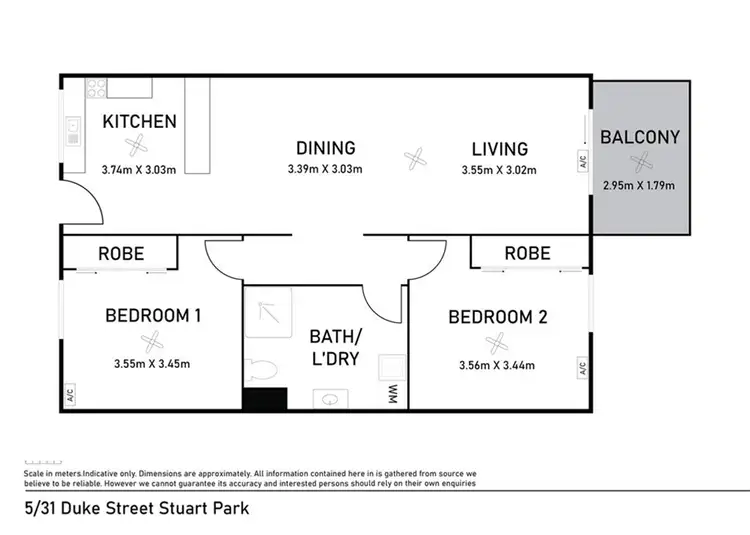 Floorplan of Homely unit listing, 5/31 Duke St, Stuart Park NT 820