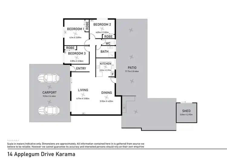 Floorplan of Homely house listing, 14 Applegum Dr, Karama NT 812