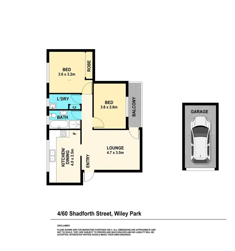 Floorplan of Homely unit listing, 4/60 Shadforth Street, Wiley Park NSW 2195