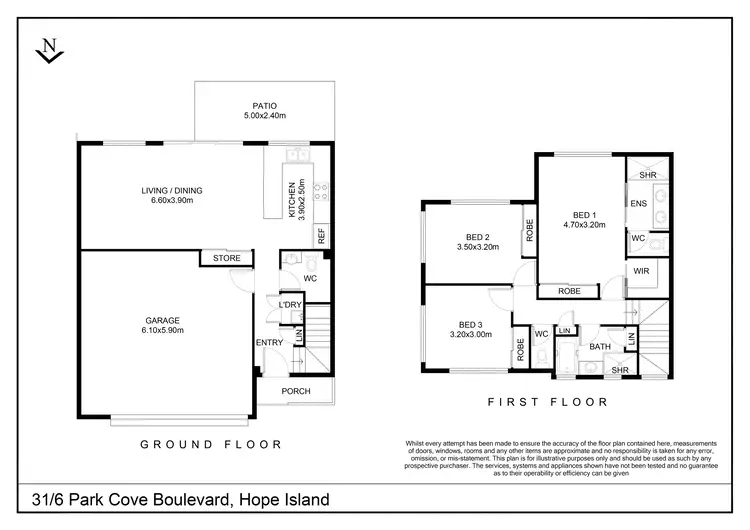 Floorplan of Homely townhouse listing, 31/6 Park Cove Blvd, Hope Island QLD 4212