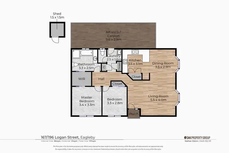Floorplan of Homely retirement listing, 167/196 Logan Street, Eagleby QLD 4207