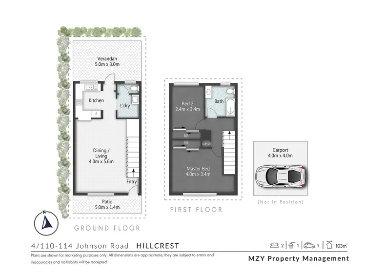 Floorplan of Homely townhouse listing, 04/110-114 Johnson Road, Hillcrest QLD 4118