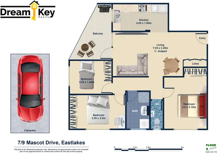 Floorplan of Homely unit listing, 7/9 Mascot Drive, Eastlakes NSW 2018