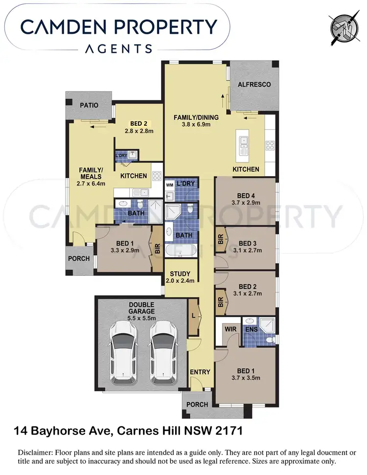 Floorplan of Homely house listing, 14 and 14a Bayhorse Av, Carnes Hill NSW 2171