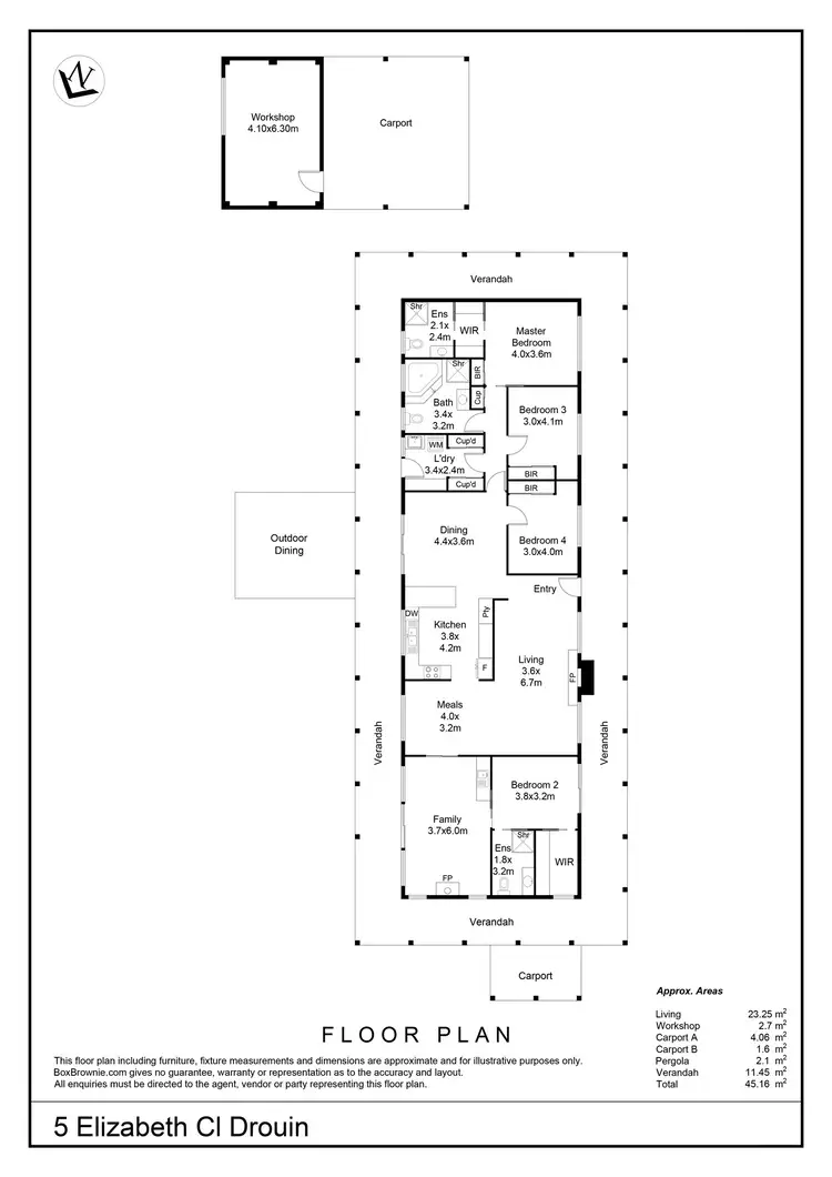 Floorplan of Homely house listing, 5 Elizabeth Close, Drouin VIC 3818