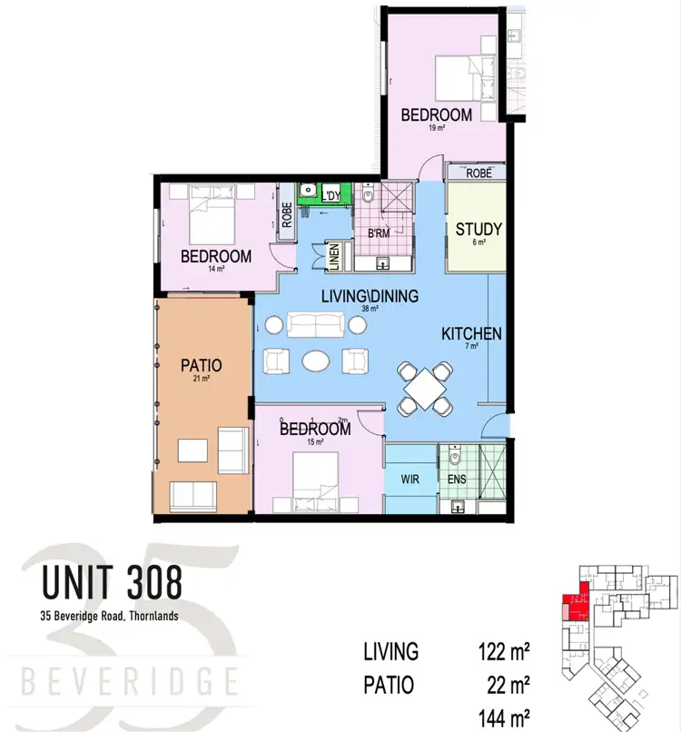 Floorplan of Homely unit listing, Lot 3/35 Beveridge Road, Thornlands QLD 4164