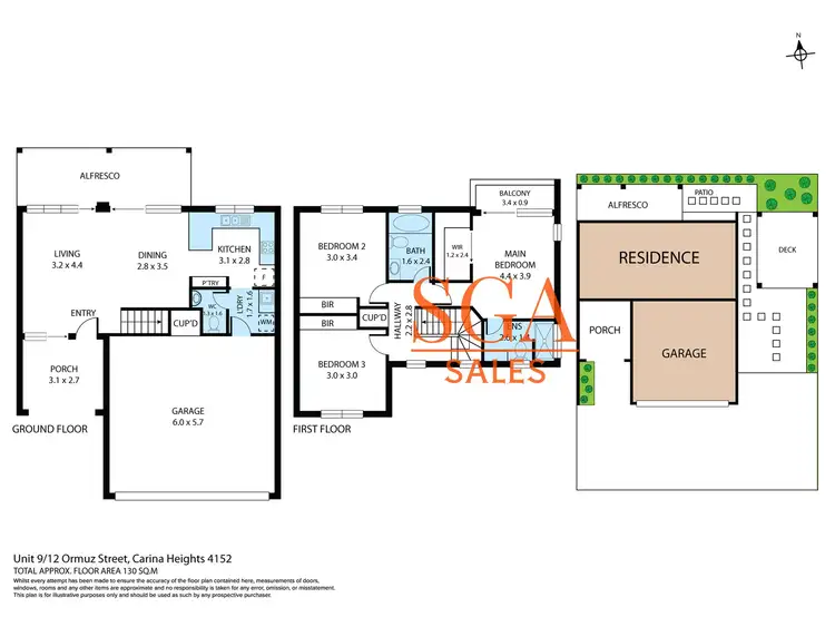Floorplan of Homely townhouse listing, 9/12 ORMUZ STREET, Carina Heights QLD 4152