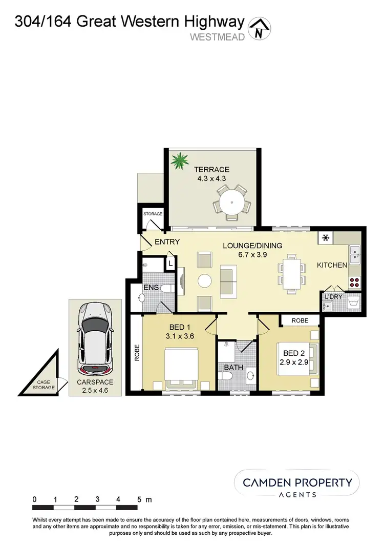 Floorplan of Homely apartment listing, 304/164 Great Western Highway, Westmead NSW 2145