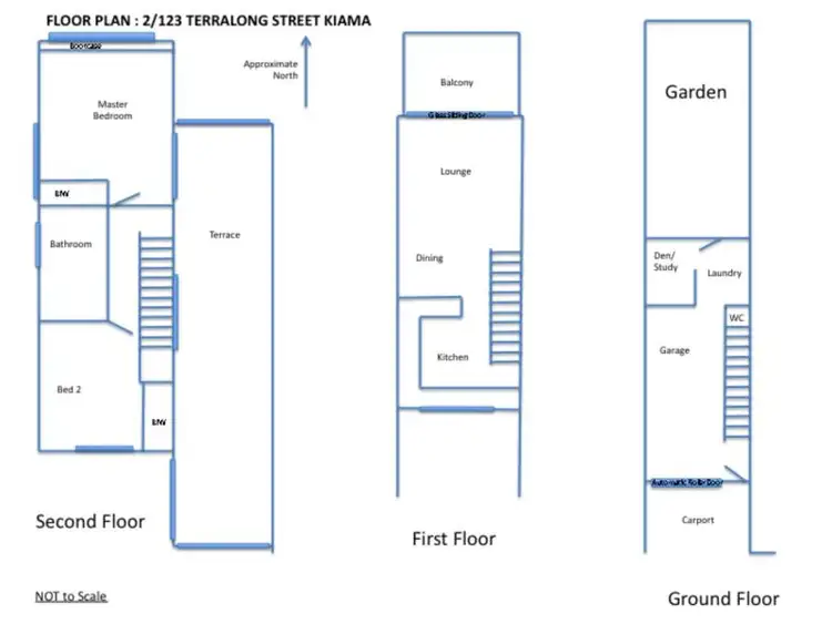 Floorplan of Homely townhouse listing, 2/123 TERRALONG STREET, Kiama NSW 2533