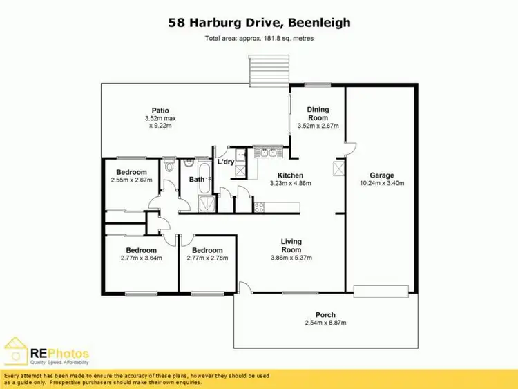 Floorplan of Homely house listing, 58 Harburg Drive, Beenleigh QLD 4207