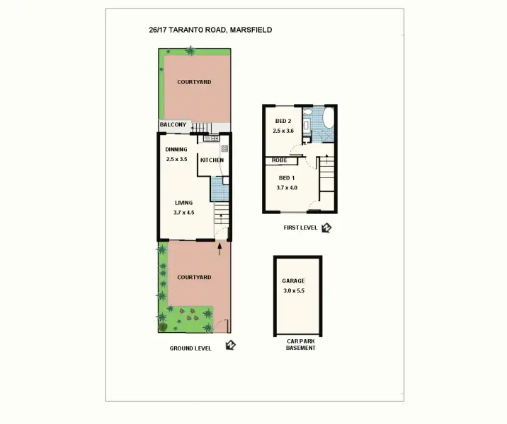 Floorplan of Homely townhouse listing, 26/17 Taranto Road, Marsfield NSW 2122