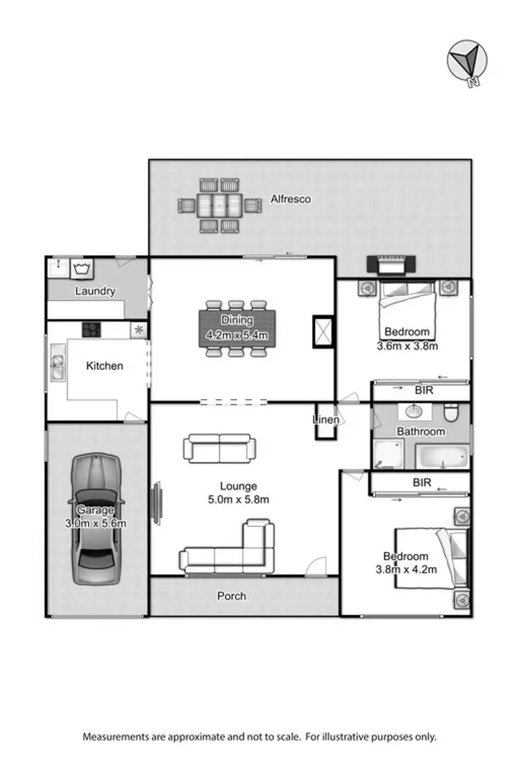 Floorplan of Homely villa listing, 1/110 Hoxton Park Road, Lurnea NSW 2170