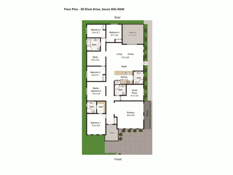 Floorplan of Homely house listing, 30 Ellam Drive, Seven Hills NSW 2147