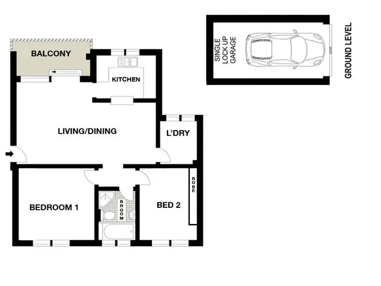 Floorplan of Homely unit listing, 7/57-59 Wyanbah Road, Cronulla NSW 2230