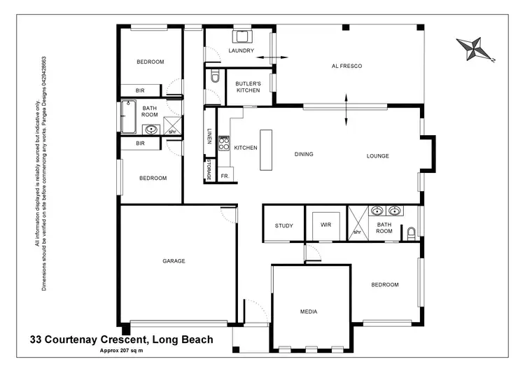 Floorplan of Homely house listing, 33 Courtenay Crescent, Long Beach NSW 2536