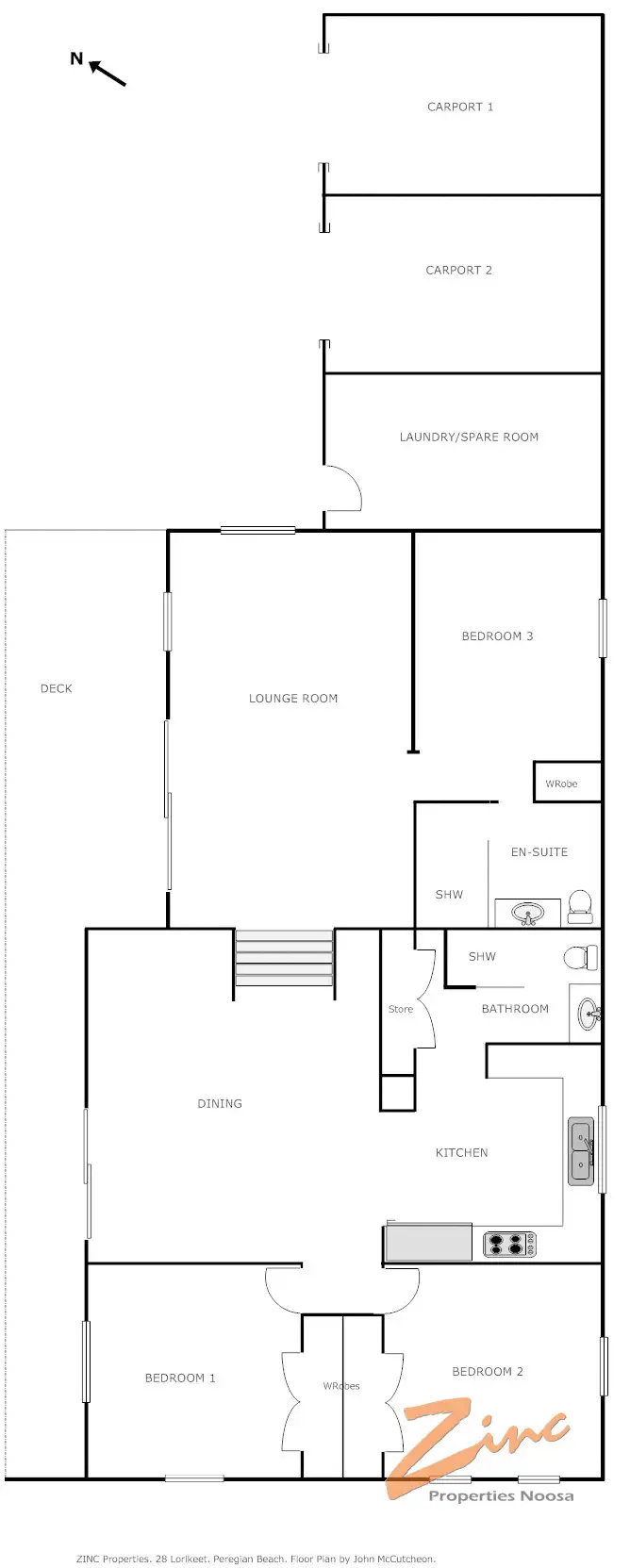 Floorplan of Homely house listing, 28 Lorikeet Drive, Peregian Beach QLD 4573