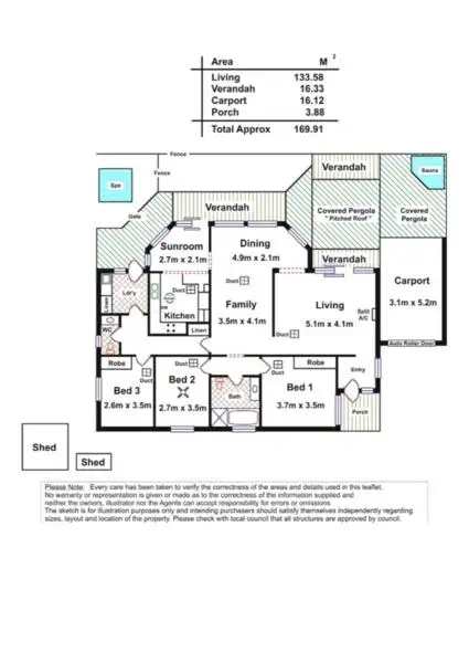Floorplan of Homely house listing, 3 Canada Court, North Haven SA 5018