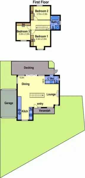 Floorplan of Homely townhouse listing, 1/4 MILLICENT STREET, Rosanna VIC 3084