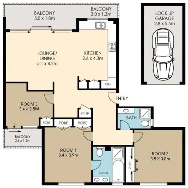 Floorplan of Homely apartment listing, 26/27 Marshall Street, Manly NSW 2095