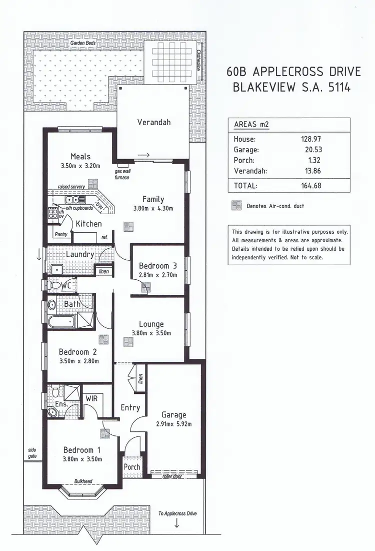 Floorplan of Homely house listing, 60b Applecross Drive, Blakeview SA 5114