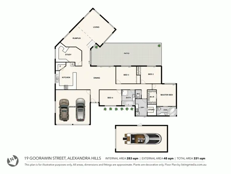 Floorplan of Homely house listing, 19 Goorawin Street, Alexandra Hills QLD 4161