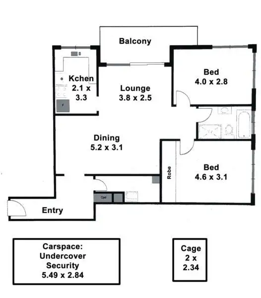 Floorplan of Homely unit listing, 36/7 Jersey Road, Artarmon NSW 2064