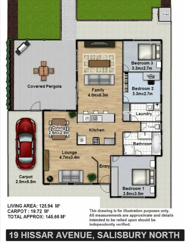 Floorplan of Homely house listing, 19 Hissar Avenue, Salisbury North SA 5108