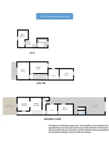 Floorplan of Homely house listing, 491 Crown Street, Surry Hills NSW 2010