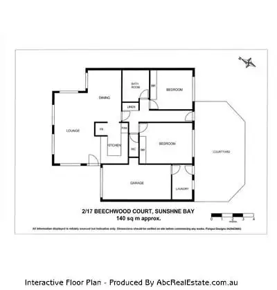 Floorplan of Homely semi-detached listing, 2/17 Beechwood Court, Sunshine Bay NSW 2536