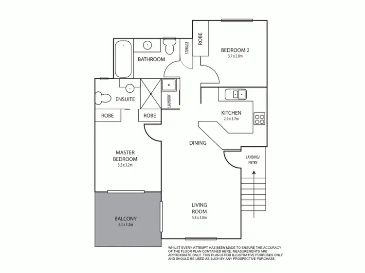 Floorplan of Homely apartment listing, 7/264 Kent Street, Teneriffe QLD 4005